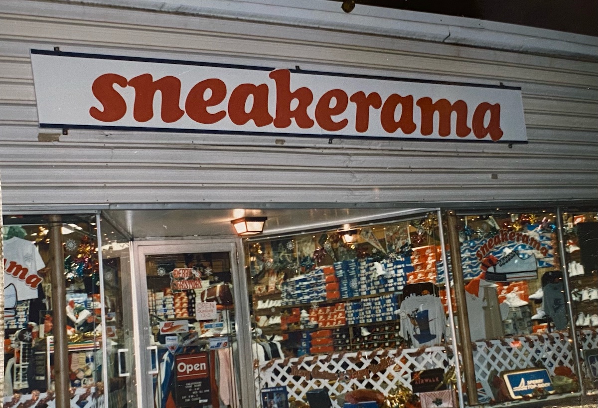 photo of the original Sneakerama storefront in Worcester MA